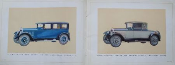 Willys Knight Motorcars Modelprogram 1927 Carbrochure (1896)